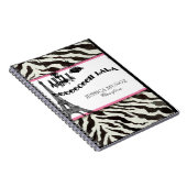 Eiffel-Turm-Leuchterzebra-personalisierte Notizblock (Rechte Seite)