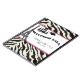 Eiffel-Turm-Leuchterzebra-personalisierte Notizblock (Linke Seite)