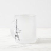 Eiffel-Turm-mattierte GlasTasse Mattglastasse (Vorderseite Links)