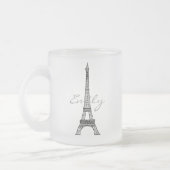 Eiffel-Turm-mattierte GlasTasse Mattglastasse (Links)