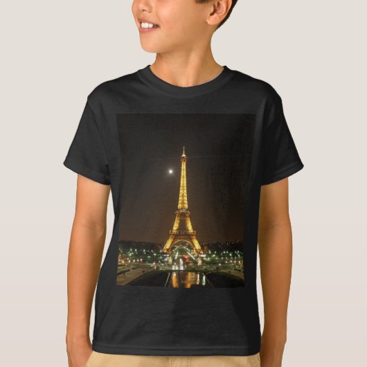 Eiffel-Turm-@ Nachtjugend-T-Shirt T-Shirt (Vorderseite)