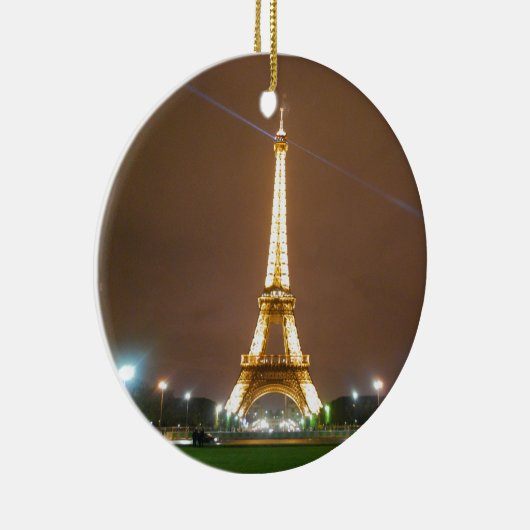 Eiffel-Turm Paris Frankreich - Frühjahr-Abend Keramikornament (Rechts)