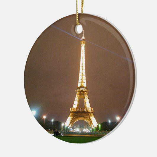 Eiffel-Turm Paris Frankreich - Frühjahr-Abend Keramikornament (Links)