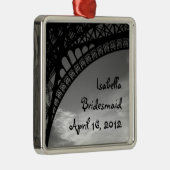 Eiffel-Turm-personalisierte Silbernes Ornament (Rechts)