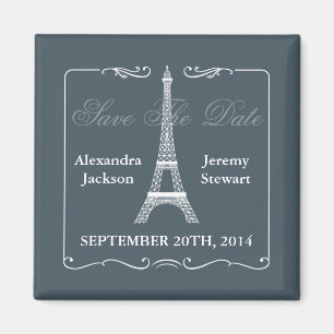 Eiffel-Turm-Save the Date Magnet