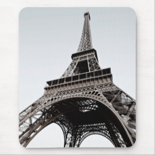 Eiffel-Turm Schwarz-weißes Mousepad