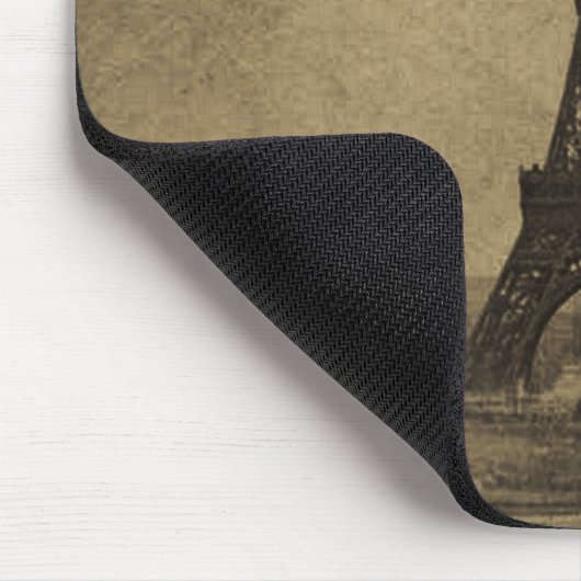 Eiffel-Turm Vintages Stereoview Mousepad (Ecke)