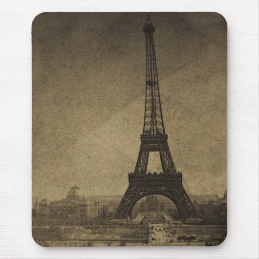 Eiffel-Turm Vintages Stereoview Mousepad (Vorne)
