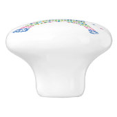 Eiffel-Turmconfetti-Keramik-Griff Keramikknauf (Seitenansicht)