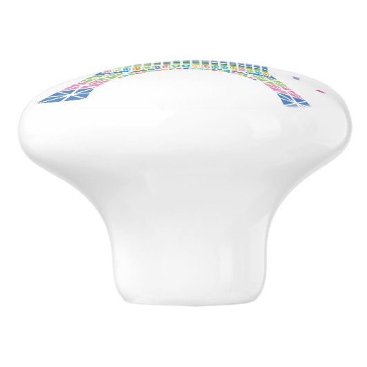 Eiffel-Turmconfetti-Keramik-Griff Keramikknauf (Seitenansicht)