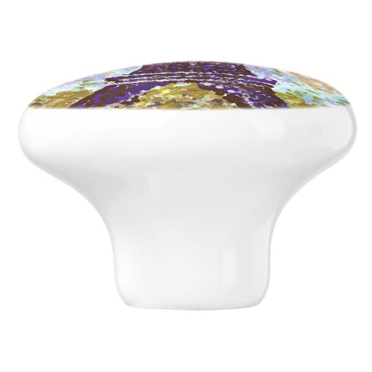 Eiffel-Turmpointillism-Keramik-Fachgriffe Keramikknauf (Seitenansicht)