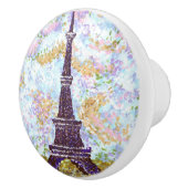 Eiffel-Turmpointillism-Keramik-Fachgriffe Keramikknauf (Rechts)