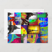 Eiffelkollage Postkarte (Vorne/Hinten)