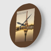 Eiffelreflektionen Große Wanduhr (Winkel)