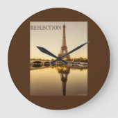 Eiffelreflektionen Große Wanduhr (Vorderseite)