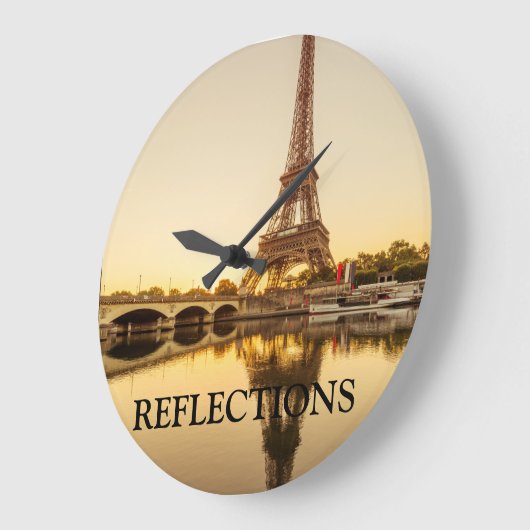 Eiffelreflektionen Große Wanduhr (Winkel)