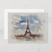 Eiffeltoren Parijs Postkarte (Vorne/Hinten)