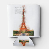 EiffelTower Aquarell Dosenkühler (Rückseite)
