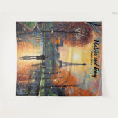 Eiffeltuch und schöner Pariser Straße im Hintergru Wandteppich (Vorderseite (Horizontal))