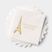 Eiffelturm #1 Paris Frankreich Hochzeitscouch Servietten Mit Folie (Insitu (Gestapelt))