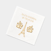 Eiffelturm #2 Hört den Vornamen oder das Paar Servietten Mit Folie (Links)