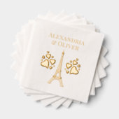 Eiffelturm #2 Hört den Vornamen oder das Paar Servietten Mit Folie (Insitu (Gestapelt))