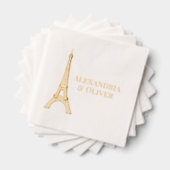 Eiffelturm #2 Paris Frankreich Hochzeitscouch Servietten Mit Folie (Insitu (Gestapelt))