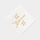 Eiffelturm #2 Zwei Init Couple Wedgram Servietten Mit Folie (Rechts)