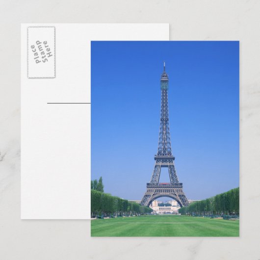Eiffelturm 3 postkarte (Vorne/Hinten)