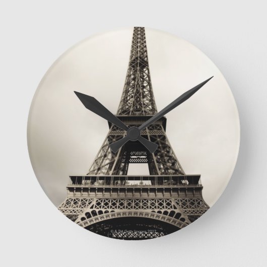 Eiffelturm 8 runde wanduhr (Vorderseite)