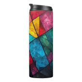 Eiffelturm: Abstrakte, verkleidete Glaskunst Thermosbecher (Nach rechts gedreht)