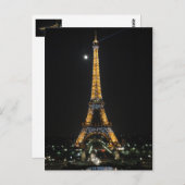 Eiffelturm am Mondlicht Postkarte (Vorne/Hinten)