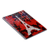 Eiffelturm an der Spitze Notizblock (Rechte Seite)