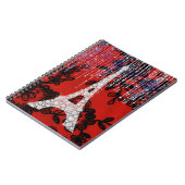 Eiffelturm an der Spitze Notizblock (Linke Seite)