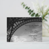 Eiffelturm-Antwortkarte mit Menüoptionen RSVP Karte (Stehend Vorderseite)