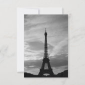 Eiffelturm-Antwortkarte mit Menüoptionen RSVP Karte (Rückseite)