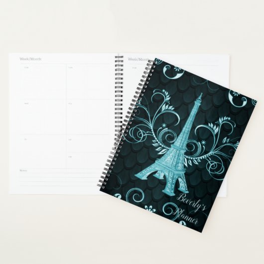 Eiffelturm Aquamarin-Blumenplaner Planer (Anzeige)