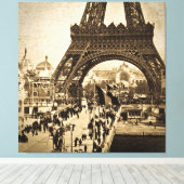 Eiffelturm auf der Messe Universelle 1900 Leinwanddruck (Insitu (Holzboden))