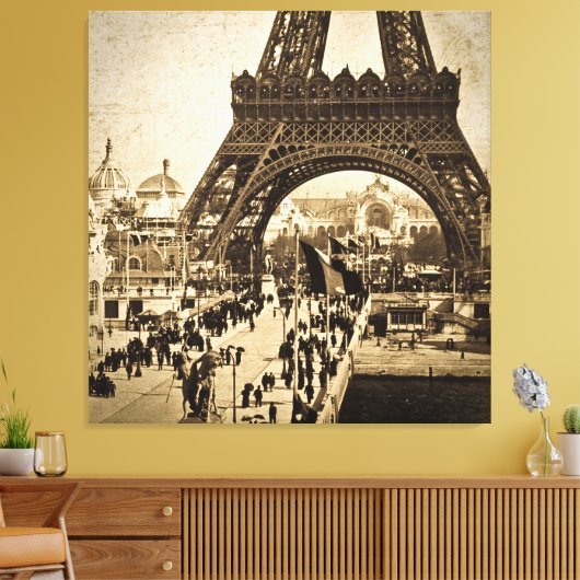 Eiffelturm auf der Messe Universelle 1900 Leinwanddruck (Insitu (Wohnzimmer))