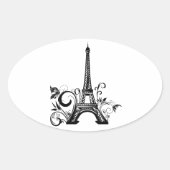 Eiffelturm-Aufkleber Ovaler Aufkleber (Vorderseite)
