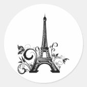 Eiffelturm-Aufkleber Runder Aufkleber (Vorderseite)