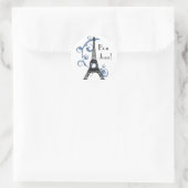 Eiffelturm-Aufkleber Runder Aufkleber (Tasche)