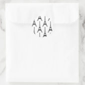 Eiffelturm-Aufkleber Runder Aufkleber (Tasche)