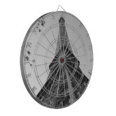 Eiffelturm b/w dartscheibe (Vorderseite Links)