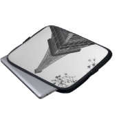 Eiffelturm b/w laptopschutzhülle (Vorne Knopf)