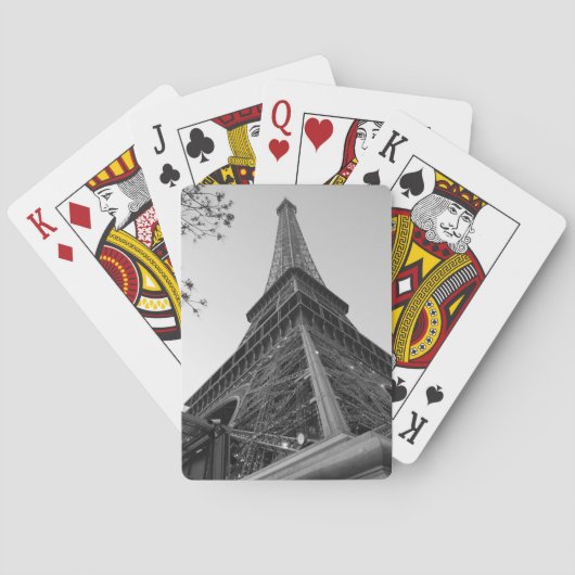 Eiffelturm b/w spielkarten (Rückseite)