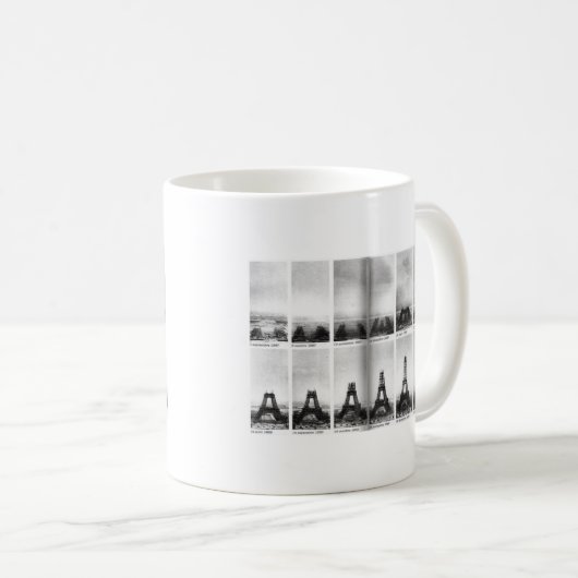 Eiffelturm-Bau Kaffeetasse (VorderseiteRechts)