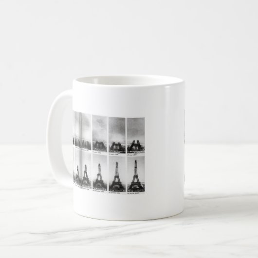 Eiffelturm-Bau Kaffeetasse (Vorderseite Links)