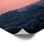 Eiffelturm bei Dämmerung Poster (Ecke)