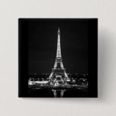 Eiffelturm bei Nacht - B/W Button (Vorderseite)